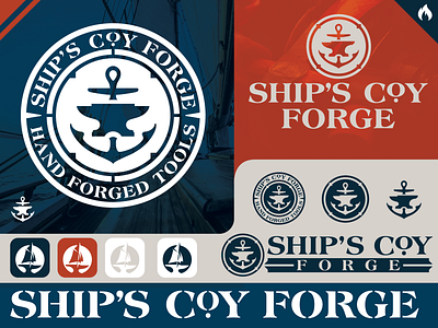 Ships Coy Forge branding custom district north design font http:www.districtnorthdesign.com logo new hampshire nick beaulieu type typography vector vintage