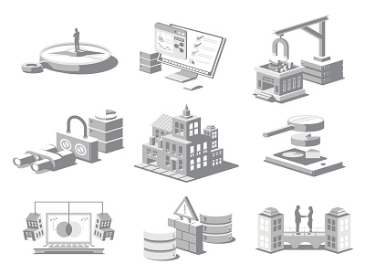 Grayscale Icons app design district north design http:www.districtnorthdesign.com icon illustration new hampshire nick beaulieu ui ux vector web website