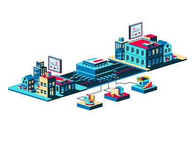 Partners app district north design http:www.districtnorthdesign.com icon illustration isometric new hampshire nick beaulieu ux vector web