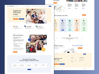 Language Tutoring Site Final Mockup Design brand branding design designer designs ui ux wordpress wordpress design wordpress theme