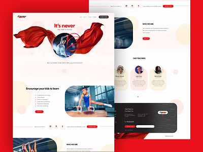 Kalaakar Rhythmic Gymnastics School for Kids brand branding design designer designs ui ux wordpress wordpress design wordpress theme