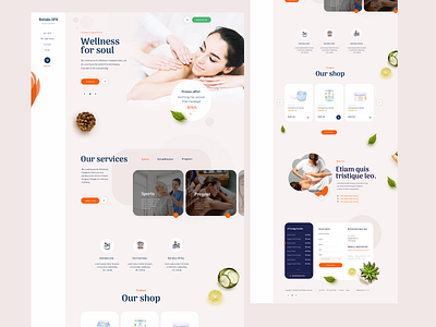 Spa WordPress Web Design Mockup with Online Reservation System