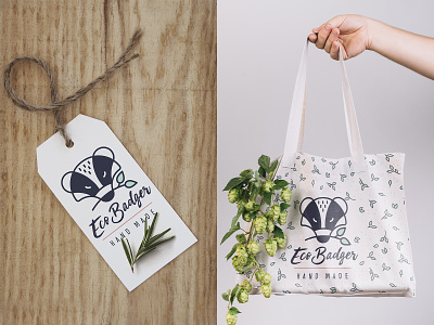 Eco Badger bag brand design brand identity branding collateral design ecology logo nature print shop