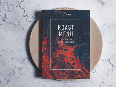 Roast Menu for Il Forno restaurant