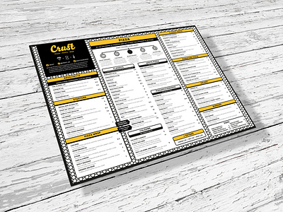 Crust Menu Design