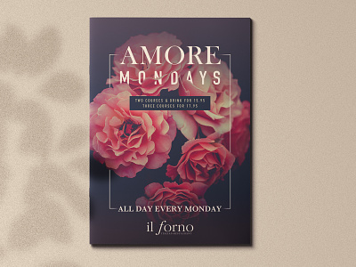 Amore Mondays amore flowers food leaflet love marketing mondays poster promo promotion restaurant