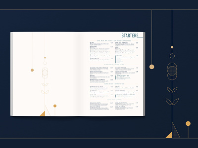 Il Forno Core Menu - STARTERS brand identity design illustration layout marketing menu menu design restaurant vector