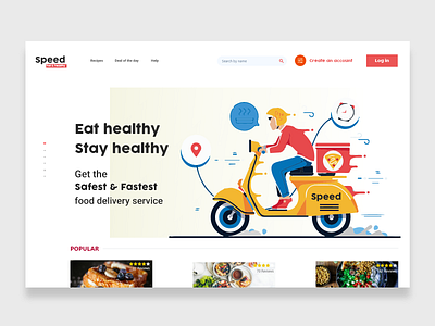 Food Delivery Website adobe adobe illustrator branding covid19 delivery app design dribbble food and drink food app illustraion landing page simplicity trending design ui ux ux vector