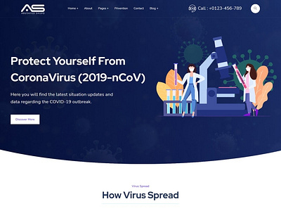 Mask - Coronavirus Medical Prevention Template doctors responsive