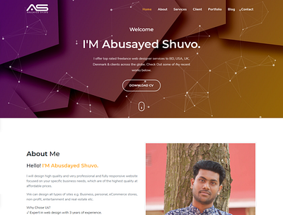 Shuvo Personal Portfolio Template portfolio vcard