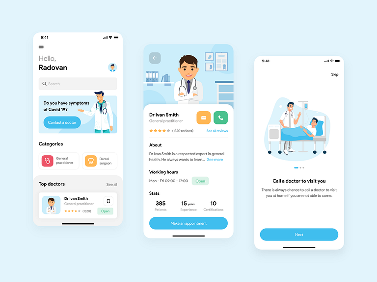 Health app by Radovan Tucek on Dribbble