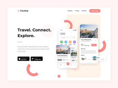 Travel Landing Page adventure booking clean design homepage journey landing page minimal simple tourism travel travel agency trip ui ux vacation web website