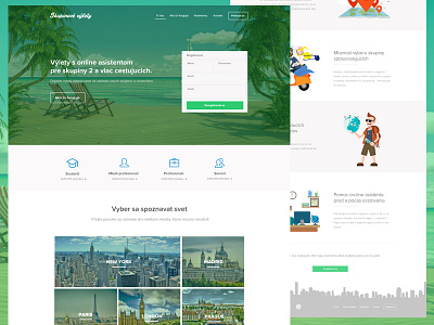 Travel landing page No.2 clean flat landing page trip ui ux web webdesign