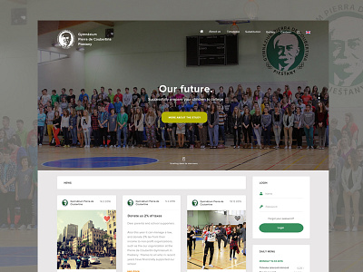 High school page clean high school kids landing page page simple slovakia website