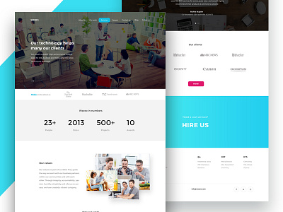 Wezeo design concept clean landing page ui ux webdesign