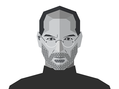 Steve Jobs angular geometric illustration portrait