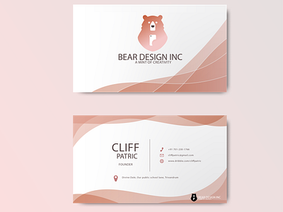 Bear Designs Business Card adobe business business card business card design character drawing illustrator logo logo design logos