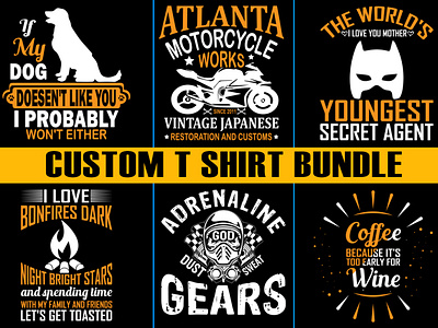 Custom T shirt design Bundle