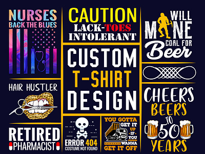 Custom T-Shirt design Bundle.