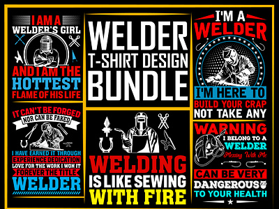 Welder T-Shirt Design Bundle