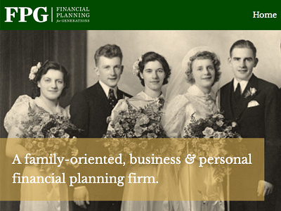 Financial Advisor Website Header