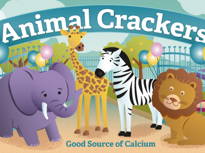 Animal Crackers 2 animals illustration package design zoo
