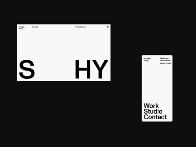 S HY Concepts branding design minimal typography ui web