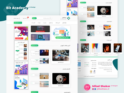Bit Academy | Milad Shaker adobe xd adobexd ui ui design uidesign uiux web web design webdesign website xd