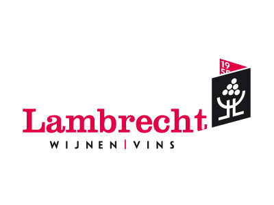 Lambrecht Wine black branding logo red wine