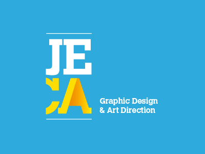 JECA Personal Identity blue branding identity design logo yellow
