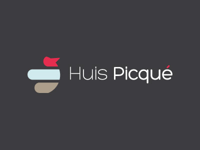 Huis Picqué - round 2 abstract branding brown grey logo red