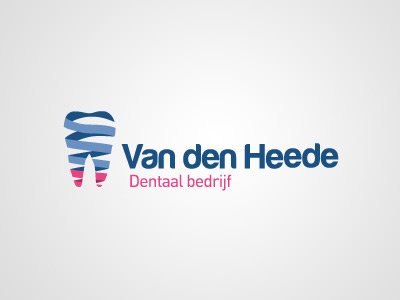 Van Den Heede blue grey logo pink