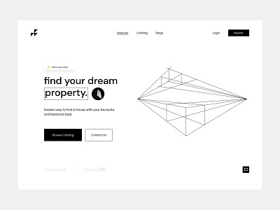 Archy - Landing Page abstract black branding clean contemporary dailyui landing page minimalism ui ux web web design white