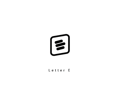 Letter E fun letter logomark shape simple unique