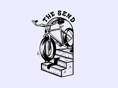 The Send bicycle bicycle art design digital illustration drawing illustraion