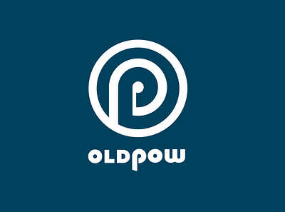 Old POW branding custom lettering linework logo