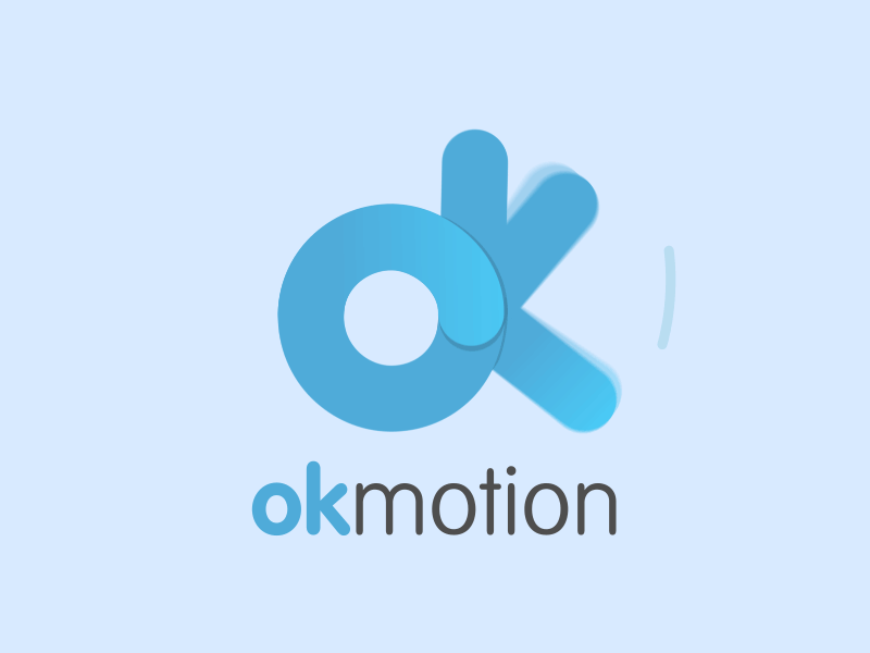 okmotion logo | gif 2d animation after effects animation company explainer videos freelance illustrator logo motion design motion graphics okmotion startup