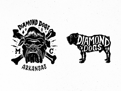 Diamond Dogs black design drawing graphic design hand lettering illustration lettering logo logos texture type typography