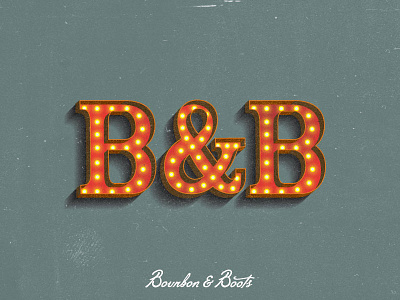 Bourbon & Boots branding design identity texture type typography