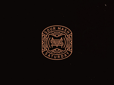 Sour Mash Saturday Logo2 branding logo monogram texture typography