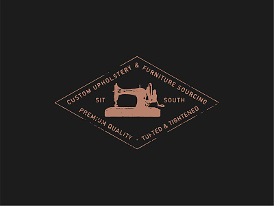 Sit South Emblem branding logo monogram package design texture typography
