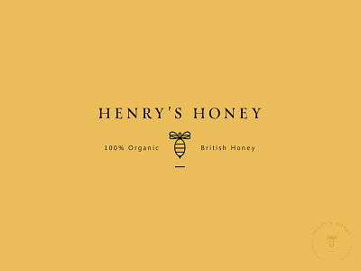 Henry Honey Logo Concept brand honey identity label logo