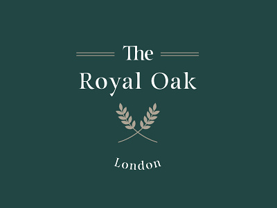 Royal Oak Logo beer brand identity logo pub sketchapp typography