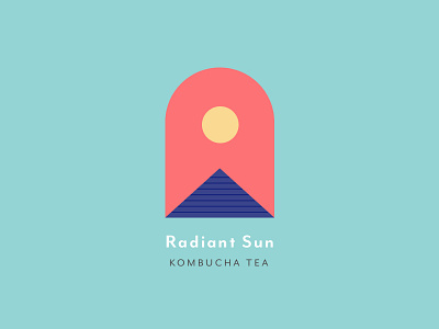 Radiant Sun Logo brand identity illustration kombucha logo sketchapp typography