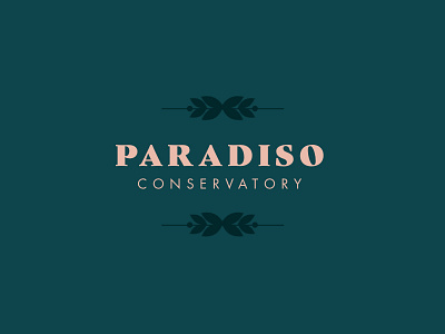 Paradiso Logo brand conservatory identity logo sketchapp typography vector