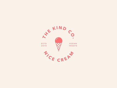 The Kind Co. Logo brand ice cream identity illustration logo sketchapp typography vector vegan