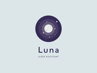 Luna Logo brand identity illustration logo luna moon sketchapp sleep typography vector