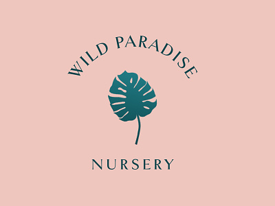 Wild Paradise Logo brand identity illustration logo monstera nursery sketchapp typography vector