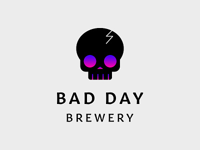 Bad Day Brewery Logo brand brewery identity illustration logo sketchapp skull typography vector