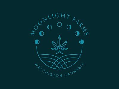 Moonlight Farms Logo 420 brand cannabis identity illustration logo sketchapp typography vector